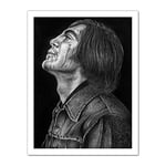 No Country Old Men Anton Chigurh Wayne Maguire Artwork Framed Wall Art Print 18X24 Inch