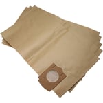 5x Sacs compatible avec Bosch pas 1000, pas 1000F, pas 11-25, pas 11-25 f, gas 1000 rf, gas 12-30 f aspirateur - papier marron - Vhbw