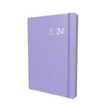 Collins Legacy 2024 Diary A5 Week To View Diary - Business Planner and Organiser - January to December 2024 Diary - Weekly - Lilac - CL53.55-24