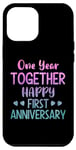 iPhone 12 Pro Max First 1st 1 year Wedding Anniversary Happy Husband Wife Case