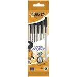 Stylo À Bille Cristal Noir X 5 Bic - Le Lot De 5 Stylos