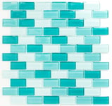 mosaik ws timeless brick cryst mix l-green/green 8mm 2,5x5