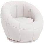 Modern Round Boucle Armchair Accent Chair for Living Room Bedroom