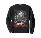 Merry Christmas Horror Fan Slasher 80s-Themed Sweatshirt