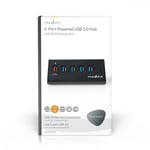 Hub USB | 5 Ports | Alimentation USB 3.0 | Port de Recharge QC3.0 | 5 Gbit/s | Aluminium