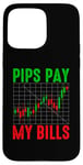 Coque pour iPhone 15 Pro Max Funny Trading Trader Humour Pips Pay My Bills