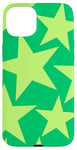 iPhone 15 Plus Preppy Green Star Pattern Case