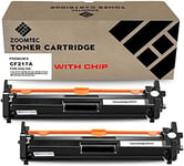 Compatible Pour 217A 17A Noir Cartouche De Toner Compatible Pour Imprimante Laserjet Pro M102A M102W Mfp M130A Mfp 130Nw Mfp 130Fn Mfp 130Fw (Avec Puce, 2X Noir)