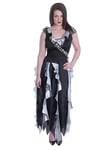 Women's Black & Grey Zombie Prom Queen Costume Set - Perfect for Halloween, Themed Parties, & More