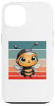 Coque pour iPhone 13 Antennes de casque de dessin animé mignon Bumblebee ailes