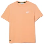 T-shirt Lacoste  T-SHIRT REGULAR FIT  ORANGE LOGO BRODÉ