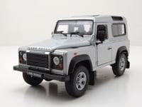 Land Rover Defender Argent Maquette de Voiture 1:24 Welly