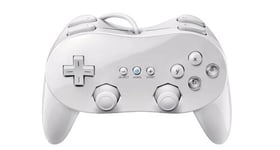 Manette console de jeu classique pro filaire pour nintendo wii blanche