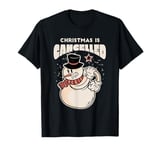 Christmas Falls Out - Funny Chritmas Snowman Design T-Shirt