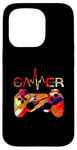 Coque pour iPhone 15 Pro Gamer Heartbeat Jeu vidéo Garçon Homme Gamer