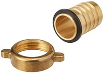 Gardena Connexion de tuyau en laiton 2 pièces: vissage en laiton de haute qualité, 33,3 mm (G 1 Pouce) - fil, pour des tuyaux de 25 mm (1 Pouce) (7142-20)