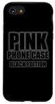 Coque pour iPhone SE (2020) / 7 / 8 Coque de téléphone drôle rose – Édition noire pour hommes, femmes, enfants