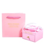 New Rotation Rose Jewelry Gift Box Valentine'S Day Marriage Acrylic Ring Boxes N