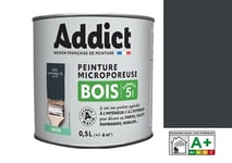 Peinture spéciale bois glycéro gris anthracite satin ral 7016 ADDICT 0.5L microp