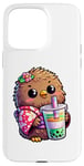 iPhone 15 Pro Max Kiwi Bird Drinking Bubble Tea Japanese Kimono Case