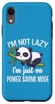 Coque pour iPhone XR Cute Kawaii Napping Not Lazy Power Saving Panda