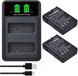 Batterie EN-EL14A EN-EL14 1500 mAh + double chargeur avec port USB et type C pour appareil photo Nikon D5600 D5300 D3300 D5200 D3200 D5100 D3500 D5500 P7800 P8000