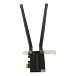 PCIe WiFi -kortti 6 GHz 5 GHz 2,4 GHz WPA3 BT5.2 Dual Antenna Plug and Play langaton PCIe -sovitin pöytäkonepeleihin