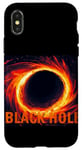 Coque pour iPhone X/XS Costume de trou noir vibrant Flames pour homme et femme