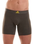 adidas Men's Brief Boxer Shorts, Black W Butternut Stripes, S