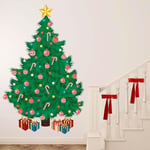 Wallflexi Noël Décorations Mural Autocollants " Noël Traditionnel Arbre Mural Murals Stickers Salon Enfants Crèche École Restaurant Café Hôtel Maison Bureau Décor, Multicolore