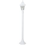 Lampadaire exterieur - BRILLIANT - NISSIE - Blanc - Metal/Verre - 1xE27 60W -...