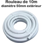 Couronne Rouleau 10m Tuyau Piscine PVC  Pression Souple Semi-Rigide à coller  diamètre Ø 50mm  extérieur 5cm 50 mm