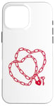 iPhone 16 Pro Max Cute Womens Intertwined Heart Chain Love Lock Valentine' Day Case