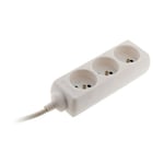 Bloc multiprises avec interrupteur et fiche extra plate - 3 prises 16A - Blanc - Zenitech