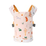 Baby Doll Carrier for Kids，Front and Back Carrying with Adjustable Straps for Girls，Stuffed Toy Carrier Doll Accessories for Kids，100% Cotton