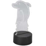 (Black Touch Dolphin) 3D Lamp 3D Dolphin Night Light Colorful Flashing Touch