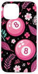 iPhone 15 Retro Pink Lucky Disco 8 Ball For Women Case