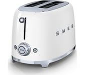 SMEG 50's Retro TSF01WHUK 2-Slice Toaster - White