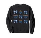 Cute Coquette Bow Menorah Happy Hanukkah Jewish Chanukah Sweatshirt