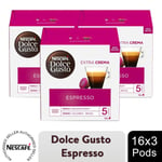 Nescafe Dolce Gusto Coffee Pods Espresso 3 Boxes (48 drinks)