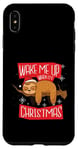 Coque pour iPhone XS Max RÉVEILLE-MOI QUAND C'EST NOËL Meme drôle de paresseux paresseux