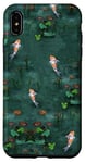 Coque pour iPhone XS Max Poisson koï japonais vert émeraude majestueux pour jardin aquatique