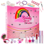 KreativeKraft Girls Beauty Advent Calendar 2024 - Peel Off Nail Polish Makeup