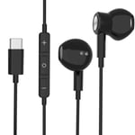 USB C Earphones, In-Ear Headphones Stereo Sound Magnetic Type C Earbuds Hi-Fi Digital DAC Chip with Mic & Volume Control for Huawei P40 P30 P20 Mate 20 30 40, Samsung Galaxy S20 S21 Note 10 20