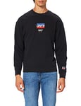 Levi's Men's Relaxd Graphic Crew Micro (Black) S -