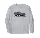 Covenanter WW2 British A13 Cruiser Tank Silhouette Long Sleeve T-Shirt