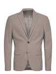 Flannel Wool Blend Blazer Beige Lindbergh