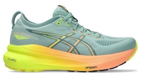 Chaussures running asics gel kayano 31 paris vert orange jaune femme