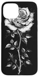 Coque pour iPhone 15 Plus Rose Dia Los Muertos Crâne Floral Gothique Vintage