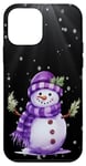 iPhone 12 mini Snowman Purple Christmas Tree Carrot Nose Scarf Winter Case